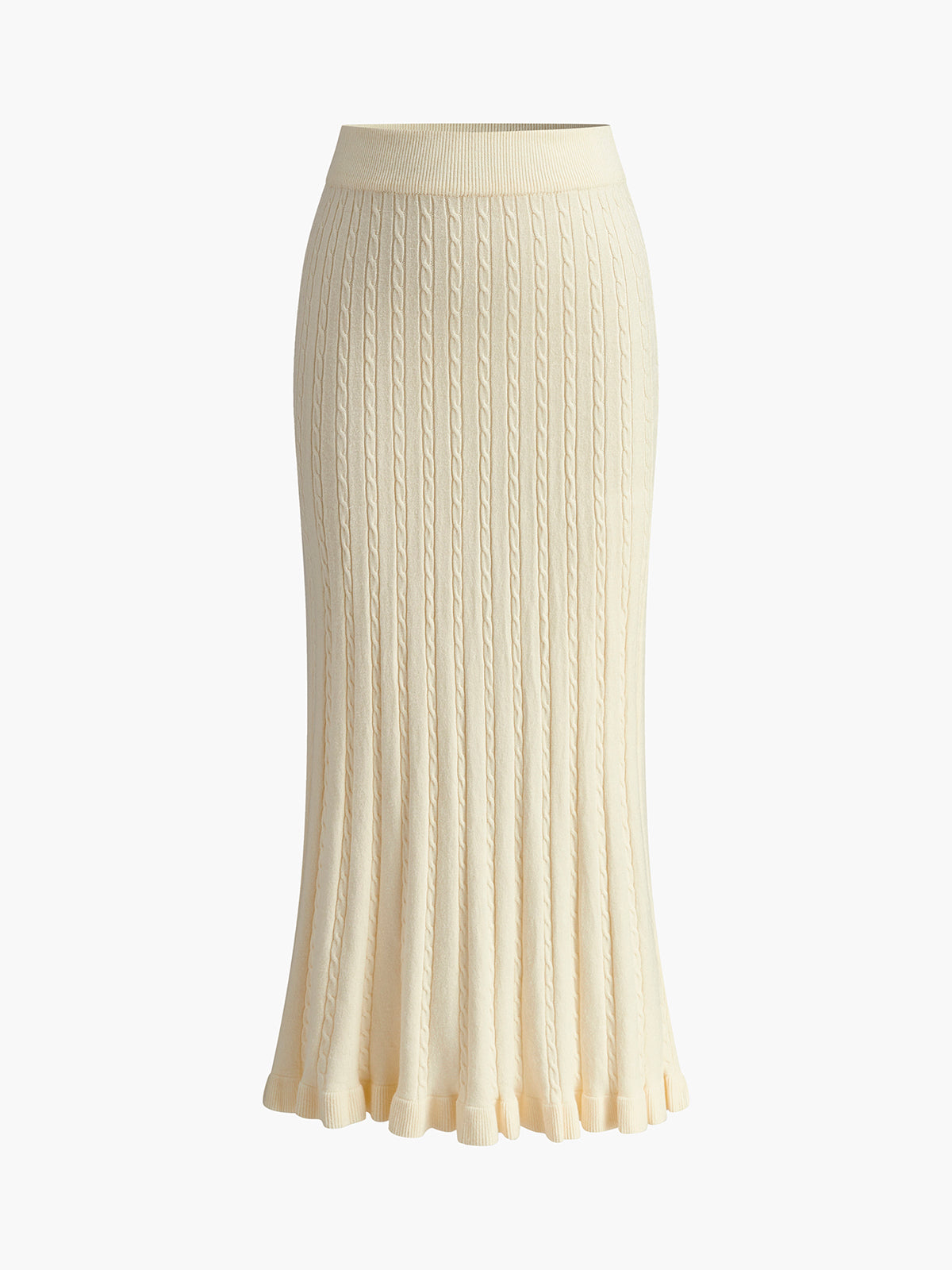 Şık Volanlı Örgü Etek Shine Aura