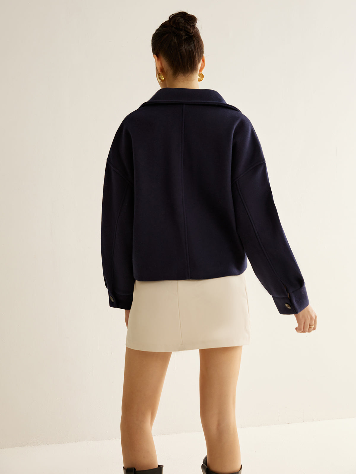 Sırt Cepli Düğmeli Ceket Shine Aura