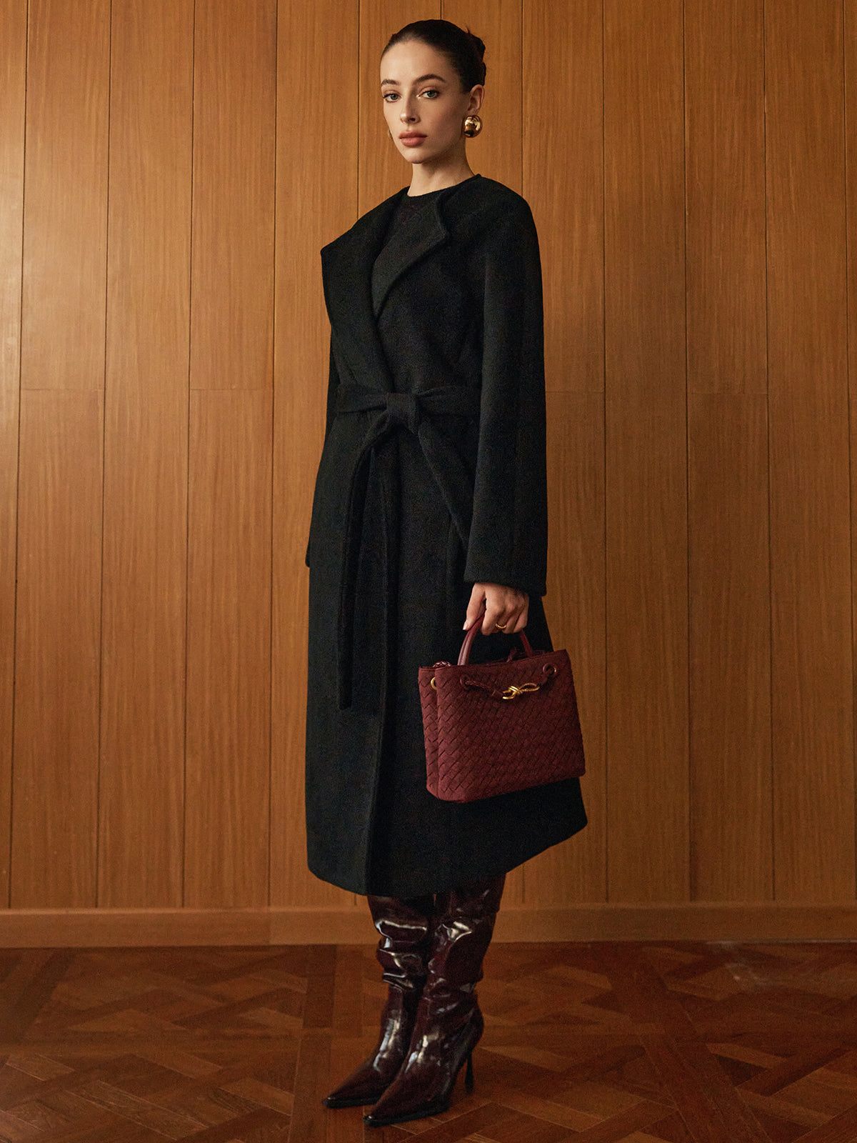 Çok Yönlü Kuşaklı Sıcak Palto ve Şal Shine Aura