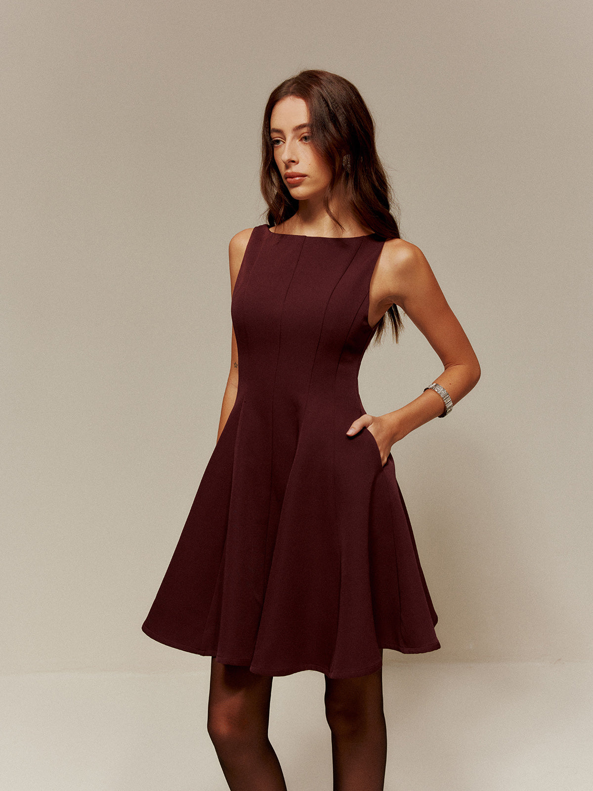 Pliseli Cepli Kısa Elbise Shine Aura