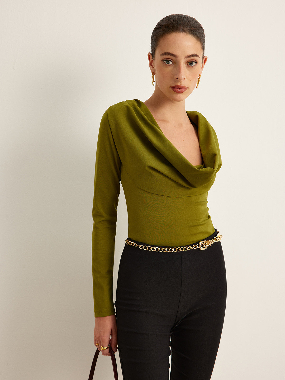 Şık Kapüşonlu Bodysuit Shine Aura