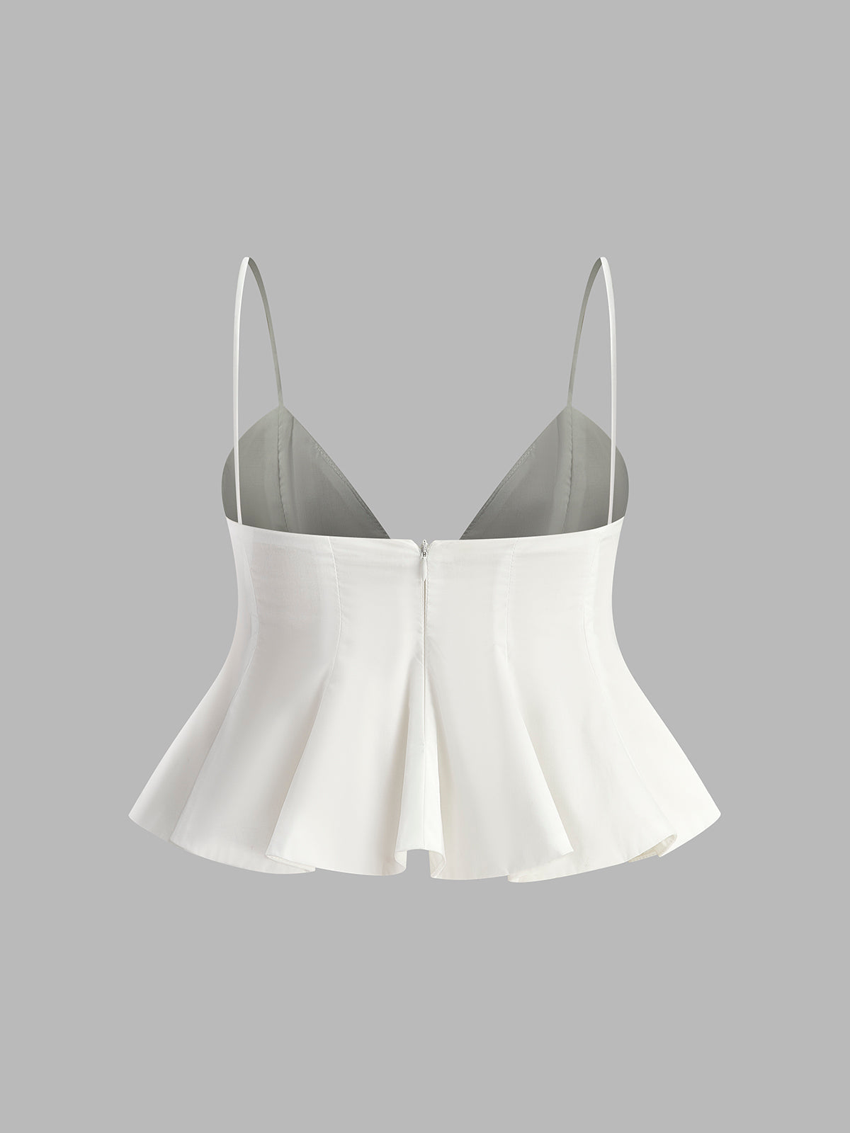 Şık Peplum Spagetti Askılı Bluz