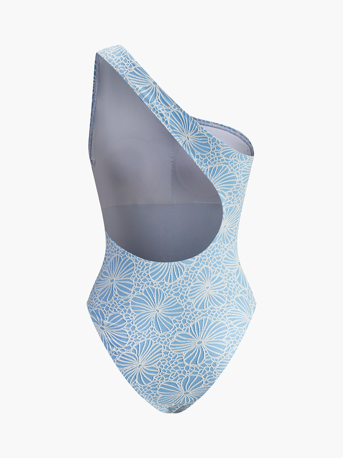 Şık Asimetrik Dantel Kesim Sırt Monokini Shine Aura