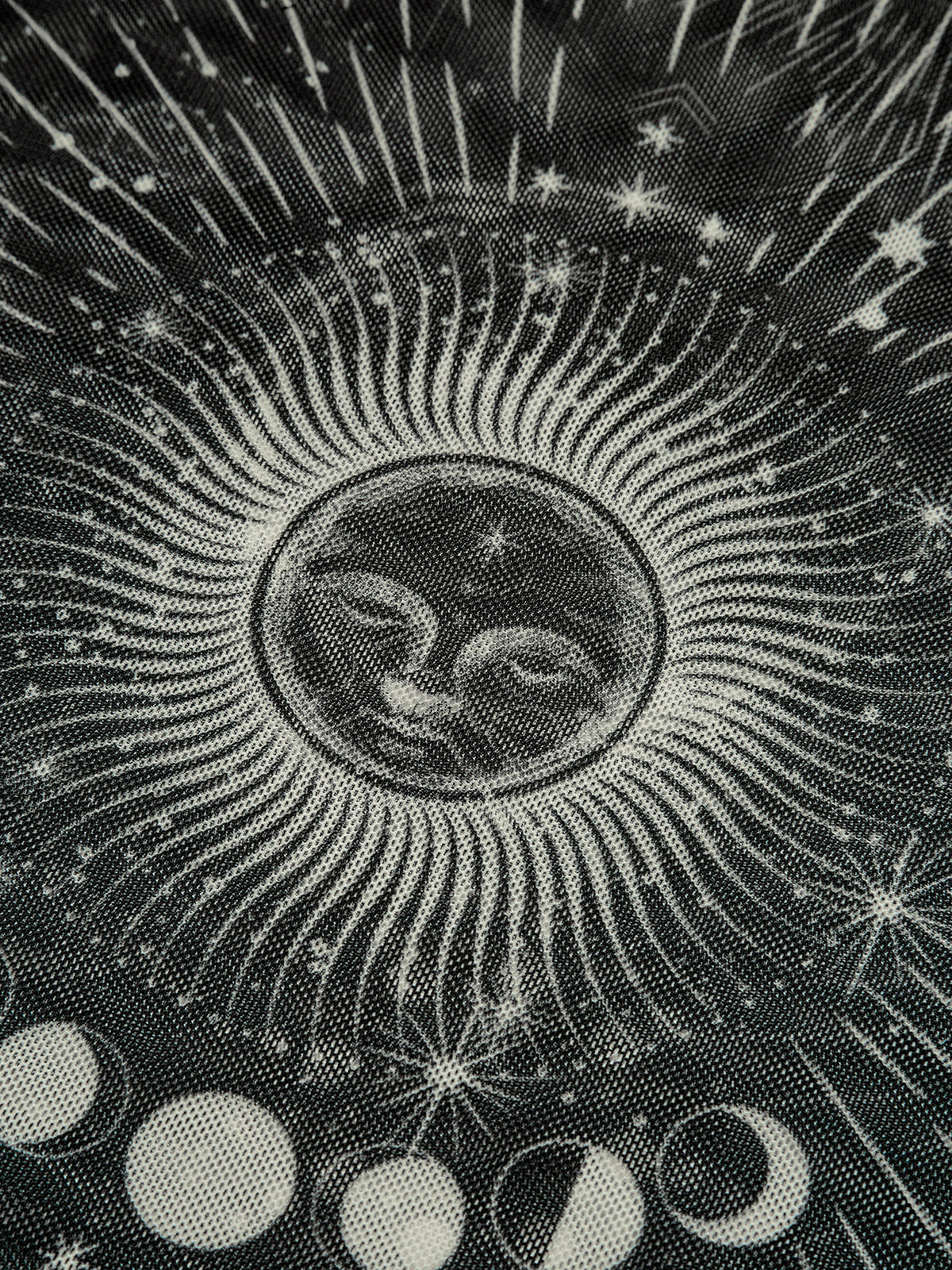 Gök Tasarım: Eşsiz Astroloji Baskılı Etek Shine Aura