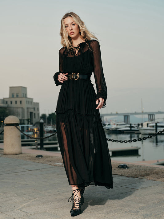 Elegant Colorful Chiffon Dress