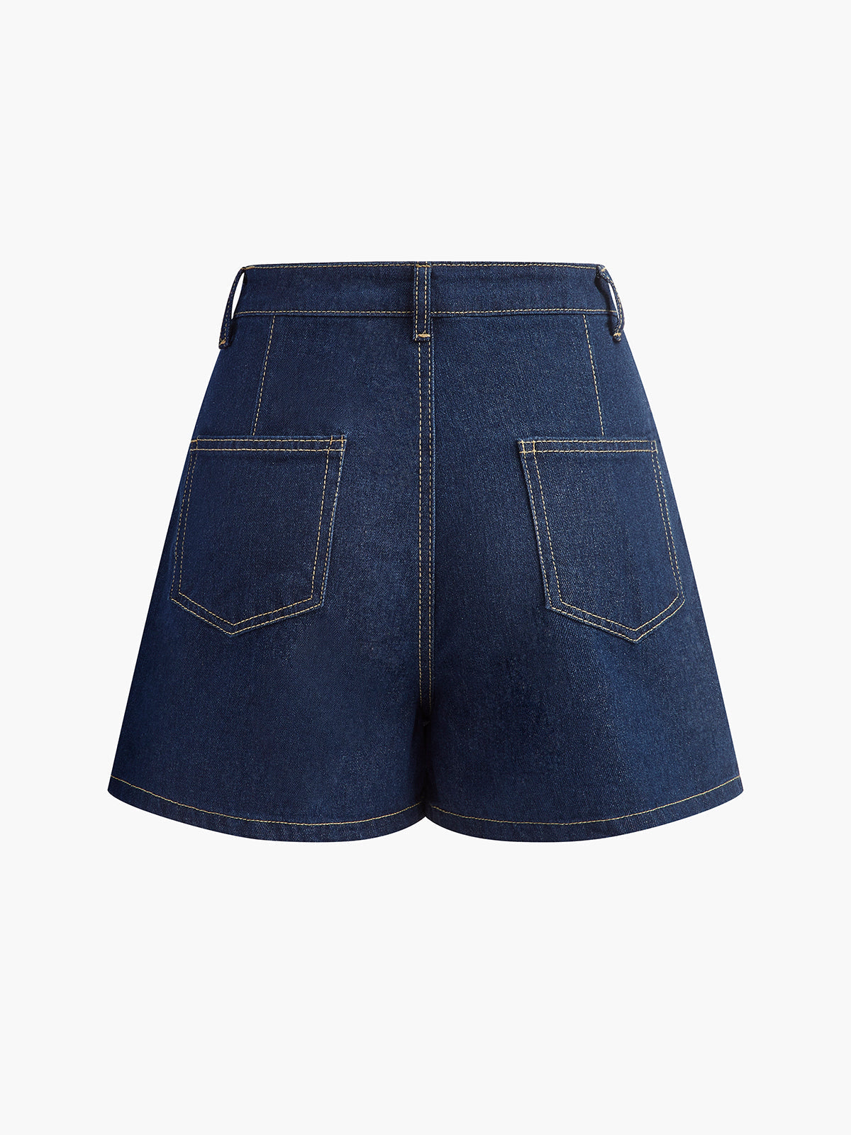 Şık Denim Kısa Takım Trendy Cep Detayı ile