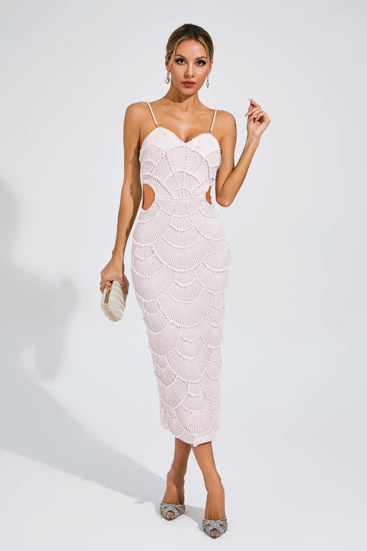 Sunita İnci Slip Midi Elbise