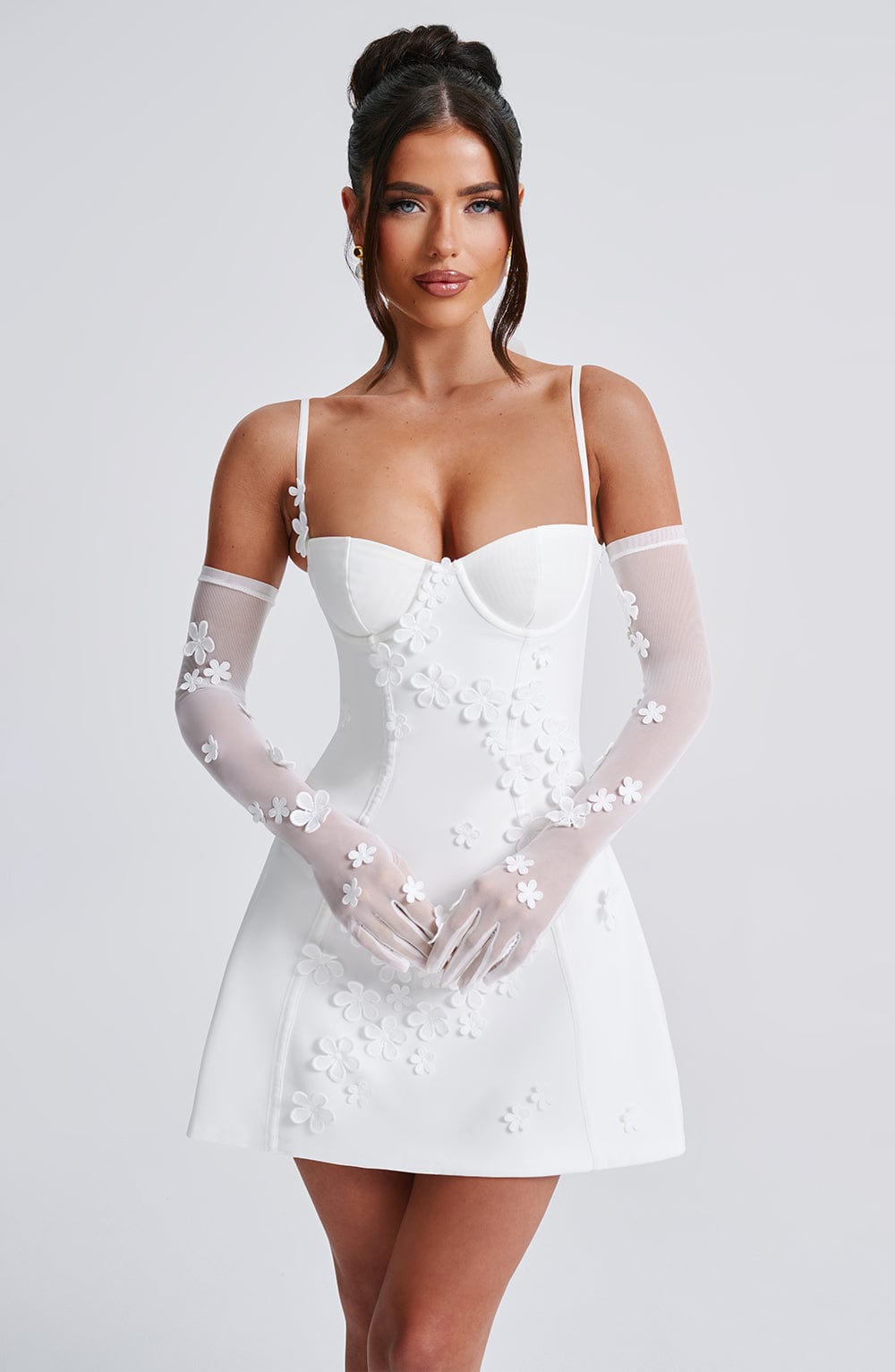 Dalary Mini Elbise - Fildişi Shine Aura