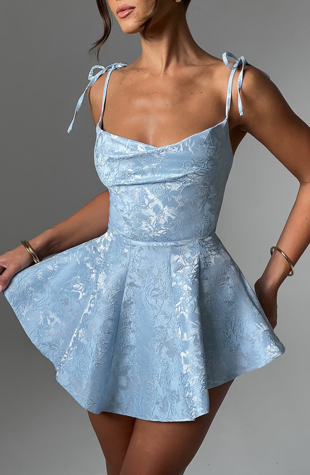 Emmie Playsuit Elbise - Mavi Shine Aura