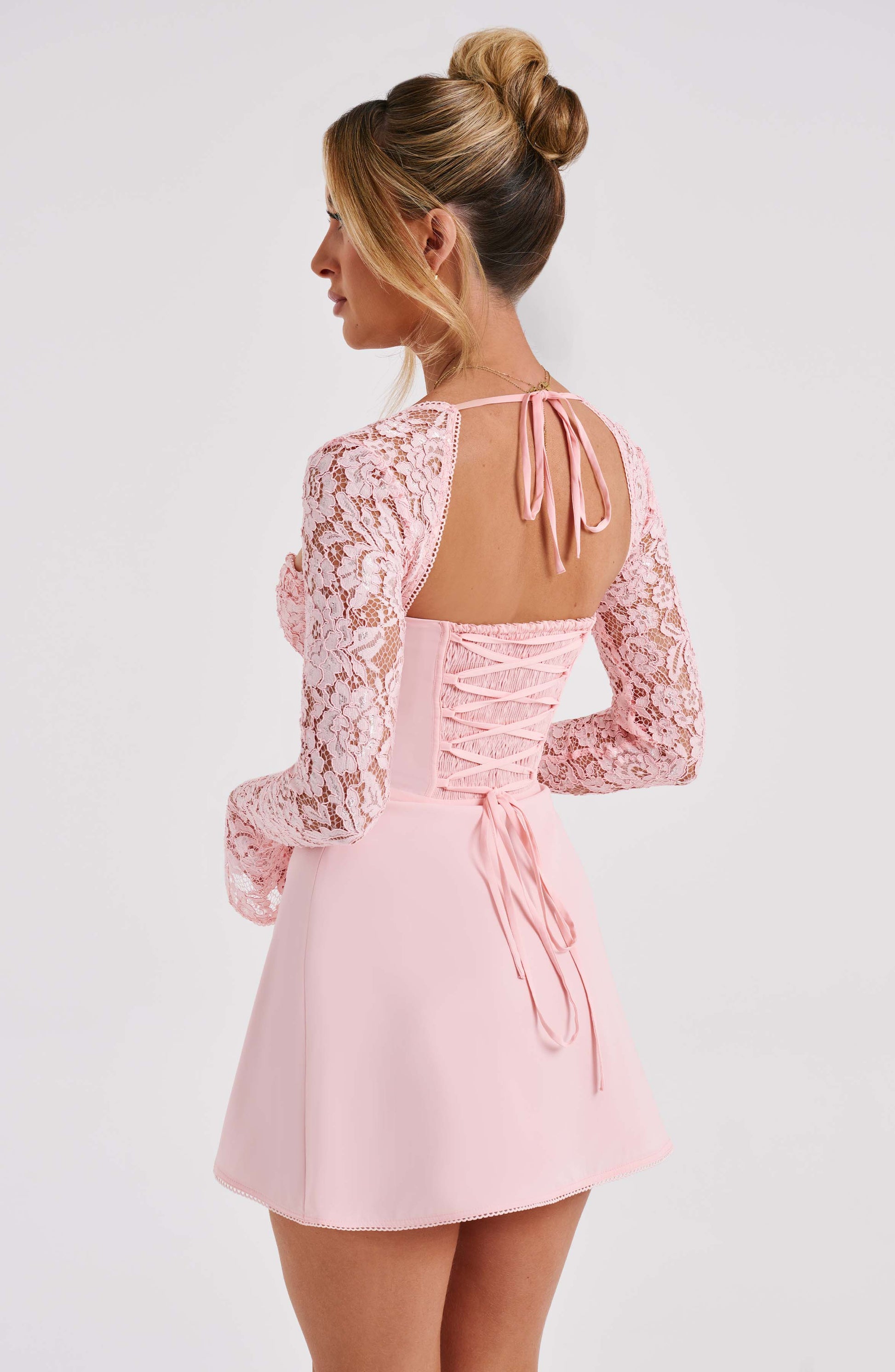 Jacinta Mini Elbise - Allık Shine Aura