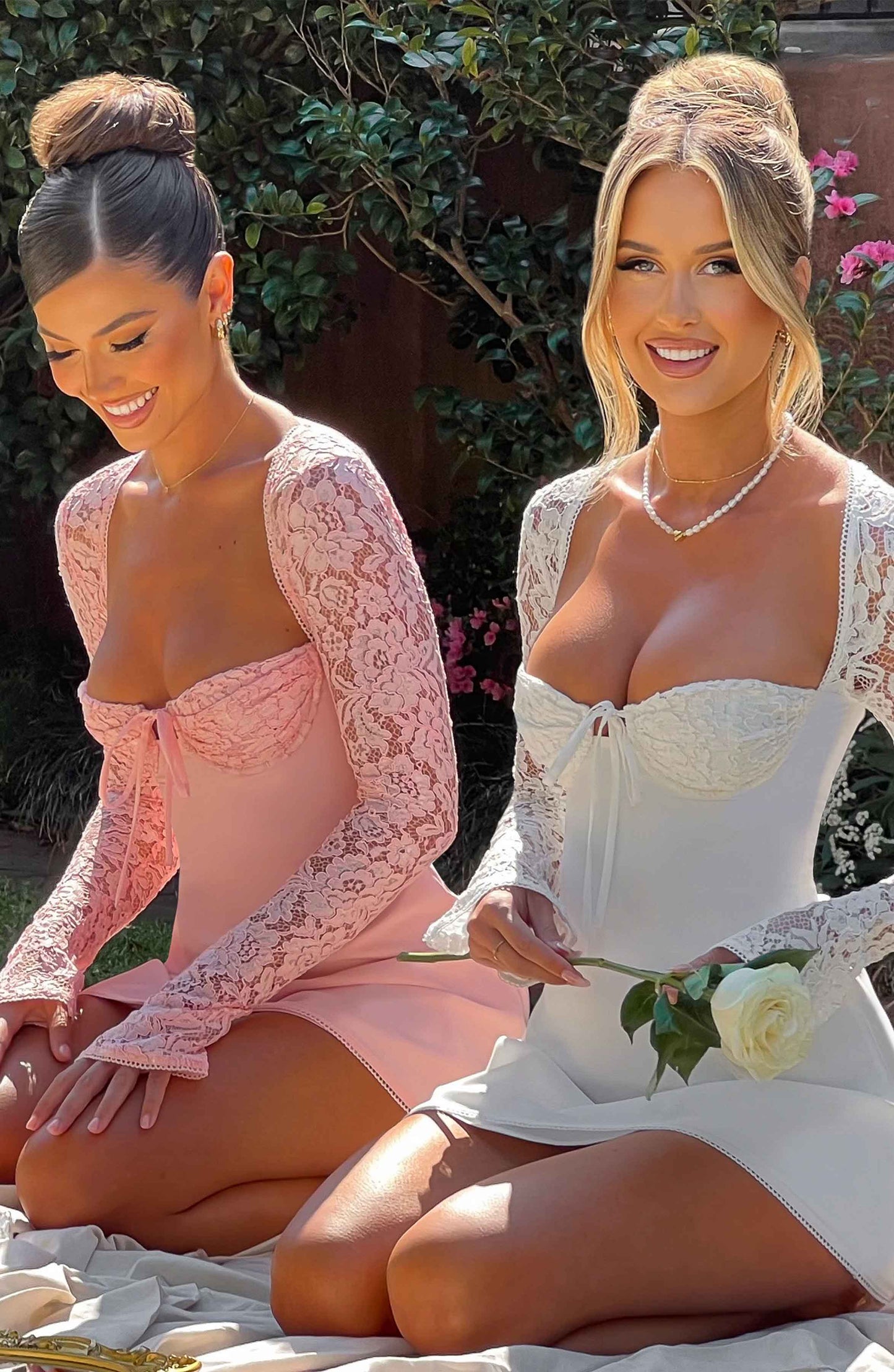 Jacinta Mini Elbise - Fildişi Shine Aura