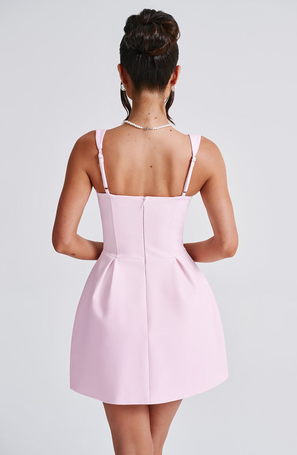 Janiyah Mini Elbise - Allık Shine Aura