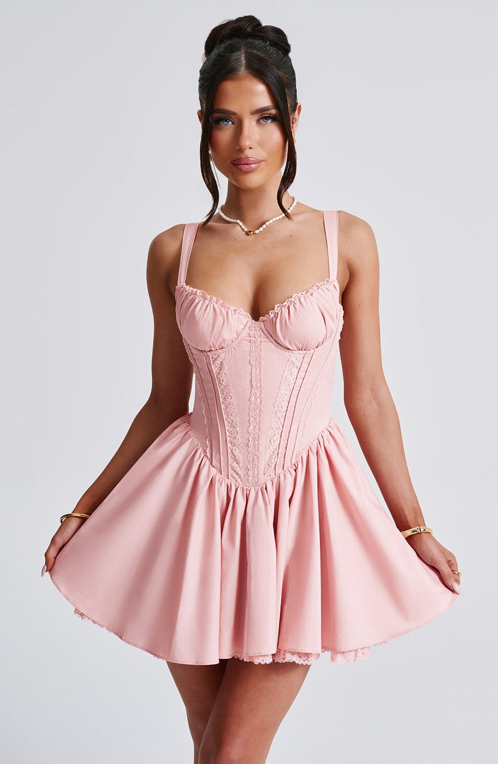 Josie Mini Elbise - Allık Shine Aura