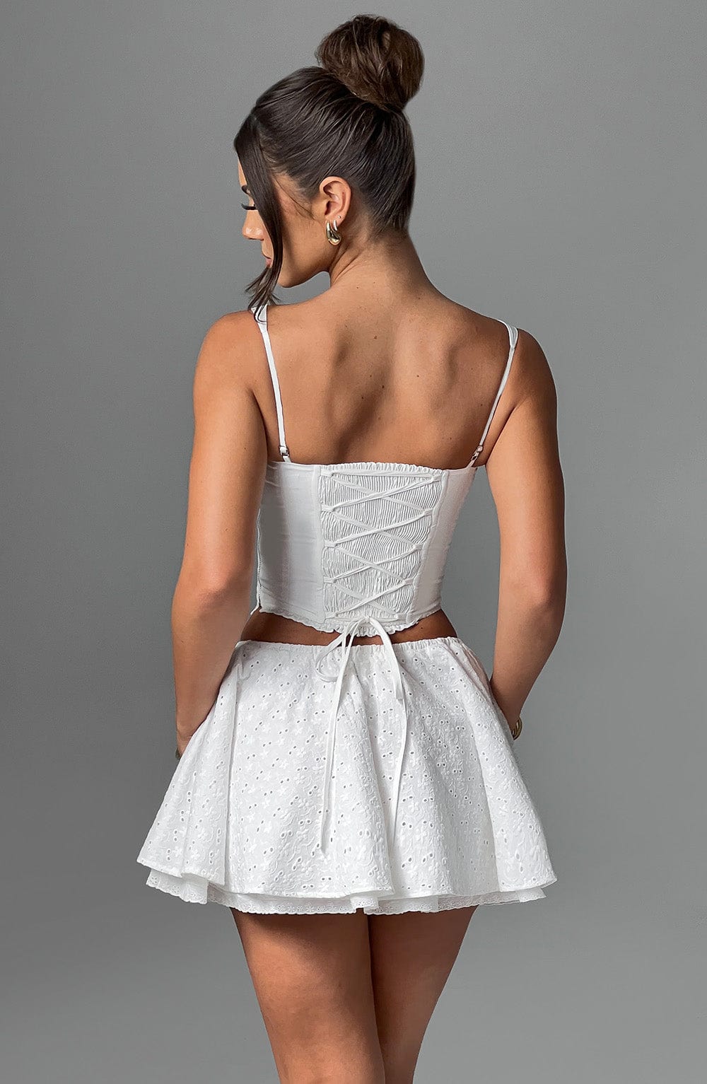 Winnie Mini Etek - Fildişi Shine Aura